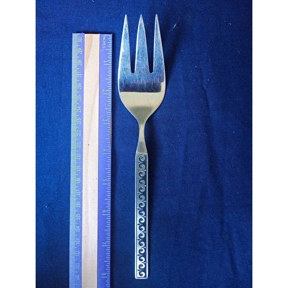 International Decorator Stainless Steel Cold Meat Fork- Discont Forecast Pattern